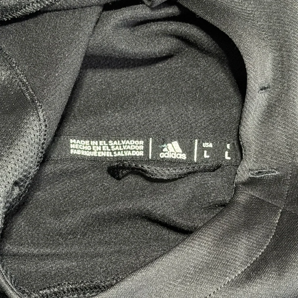 Adidas Men Black Grey Color Block Hoodie Sweatshirt Athletic Size‎ L